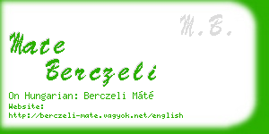 mate berczeli business card