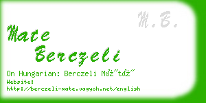 mate berczeli business card